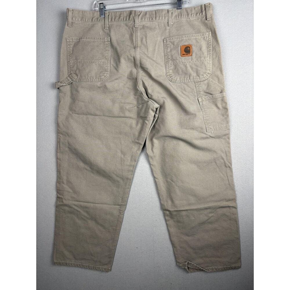 Carhartt B11 Work Pants Mens 46x30 Tan Canvas Utility Carpenter Double Knee